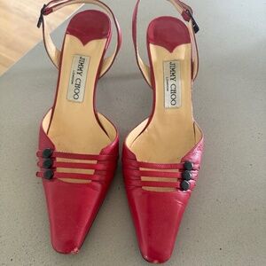 Jimmy Choo Red Slingbacks - 37.5